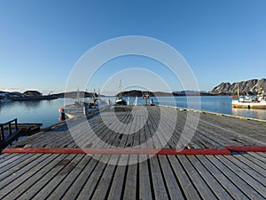 Fishing boat pier in the south of Norway