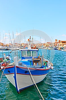 Fishing boat in the port of Aegina