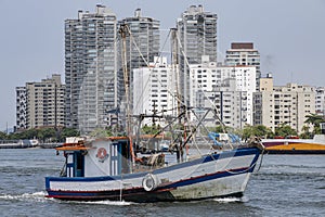 Fishing boat on port of Santos