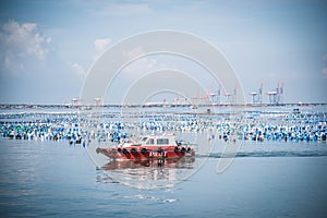 Fishing boat port at Saphan Pla Pier, Sriracha District, Chonburi Province