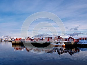 Fishing boat in port of Svolvaer, Lofoten, Norway