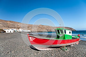 Fishing boat at Pozo Negro, Fuerteventura photo