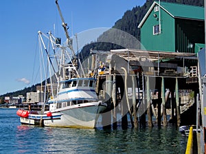 Fishing boat refueling in Alaska