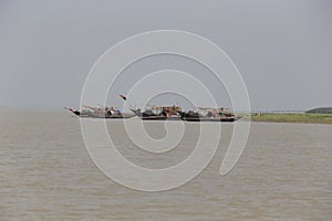 Fishing boat in the river