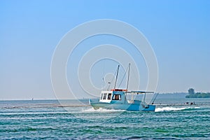 Fishing boat in sea