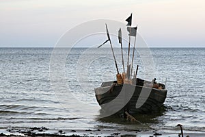 Fishing boat on seacoast