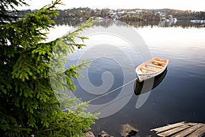 Fishing boat stand at the dock