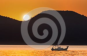 Fishing Boat and The Sun