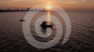 Fishing boat in Twilight time