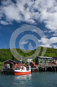 Fishing boat and wharf