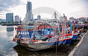 A fishing boat wharf at Sriracha, Thailand