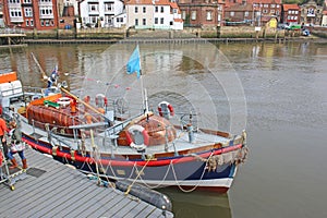 Fishing boat in Whitby Harbour, Yorkshire