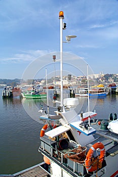 Fishing boats anchored