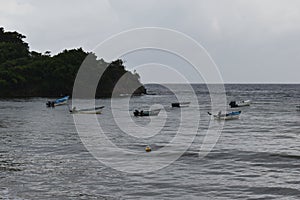 Fishing Boats in the Balandra Bay, Trinidad photo