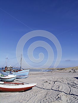 Fishing boats on the beach