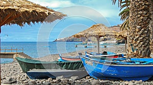 Fishing boats on the beach