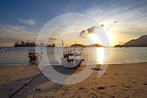 Fishing boats on a beach