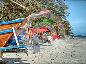 Fishing boats at the beach in Thailand