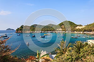 Fishing boats in Ben Ngu wharf, Nam Du islands, Kien Giang, Vietnam