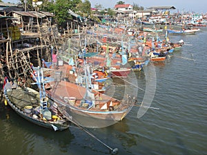 Fishing boats at Cha Am, Thailand