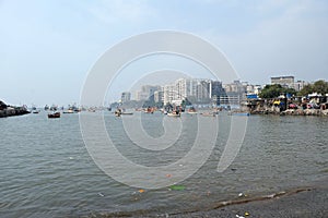 Fishing boats at Colaba fishing village, southern end of Mumbai