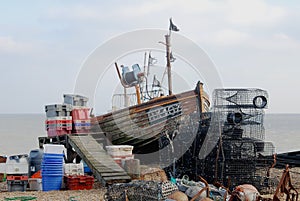 Fishing Boats Deal Beach Kent England UK