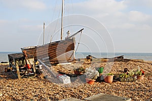 Fishing Boats Deal Beach Kent England UK