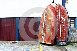 Fishing boats on dock