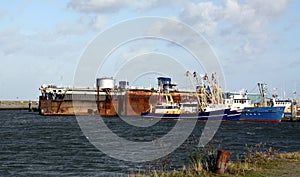 Fishing boats and dry dock