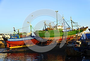 Fishing boats in Essaouira