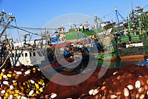 Fishing boats in Essaouira