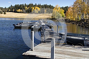 Fishing Boats and Fall Colors In Arizona