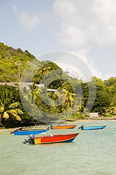 Fishing boats friendship bay bequia st. vincent
