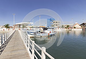 Fishing boats in Guamare, RN, Brazil