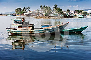 fishing boats in gulf of Phu Quoc