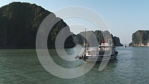 Fishing boats in Halong Bay, Vietnam