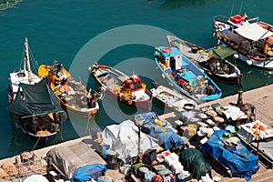 Fishing Boats in the Harbor - Liguria Italy