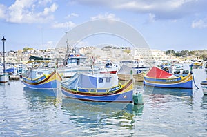 Colourful fishing boats, Marsaxlokk, Malta