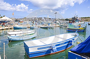 Colourful fishing boats, Marsaxlokk, Malta
