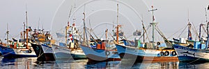 Fishing Boats in Harbour of Paracas, Peru