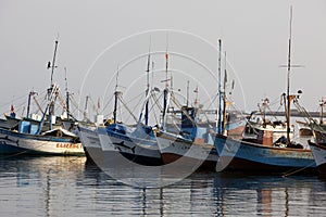 Fishing Boats in Harbour, Paracas in Peru