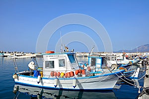 Fishing boats in Ierapetra harbour, Crete.