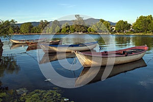 Fishing boats on Iznik Lake photo