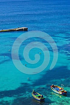 Fishing boats in Lagoon, Malta