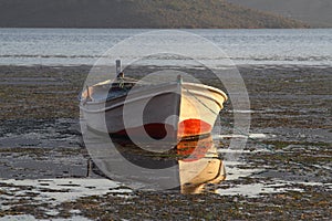 Fishing boats on the lake.