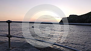 Fishing boats leaving the port of Lekeitio