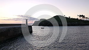 Fishing boats leaving the port of Lekeitio