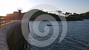 Fishing boats leaving the port of Lekeitio