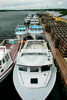 Fishing Boats Lined Up