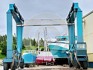 Fishing boats in Port Saunders